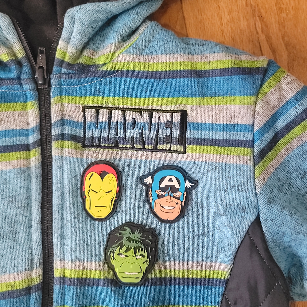 Marvel Kids Superhero Costume Hoodie - Blue, Green, and Yellow